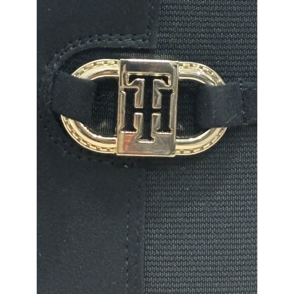 NIB Tommy Hilfiger Womens Imiera Black Faux Suede Ankle Booties sz 10 - Picture 6 of 9